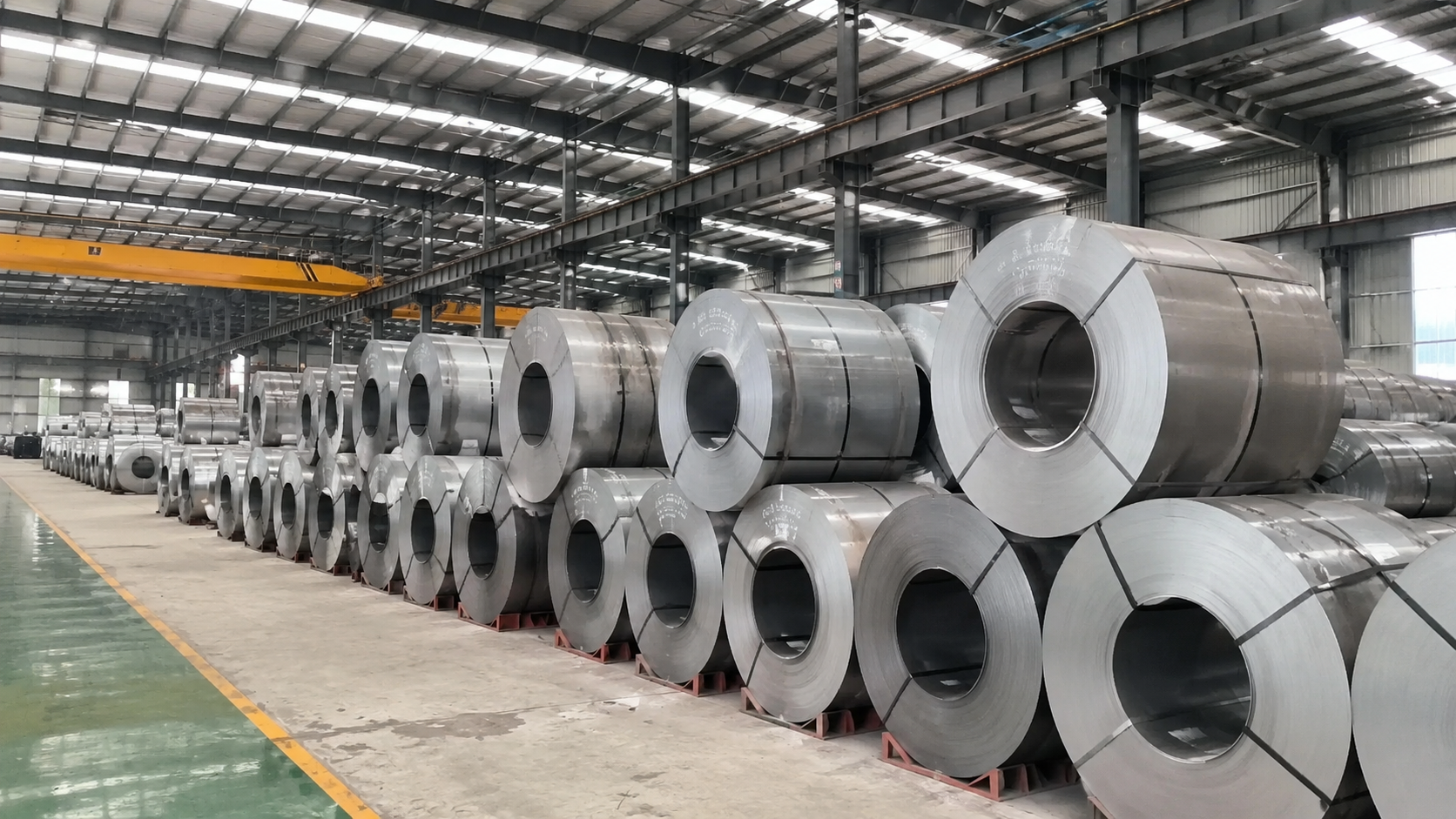 Steel raw materials prepared for inspection